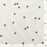 Rippenjersey – Sweet Hearts – Natur Sprenkel