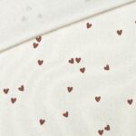 Rippenjersey – Sweet Hearts – Natur Sprenkel