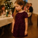 Samt Jersey Mit Pailletten Burgunder Ki 1