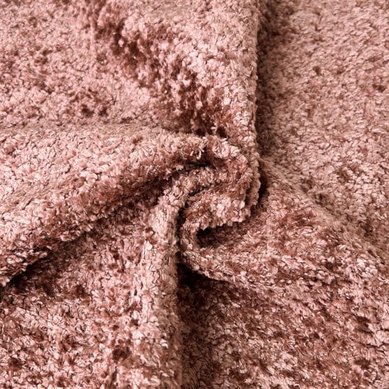 Shiny Velvet Boucle Antique Rose