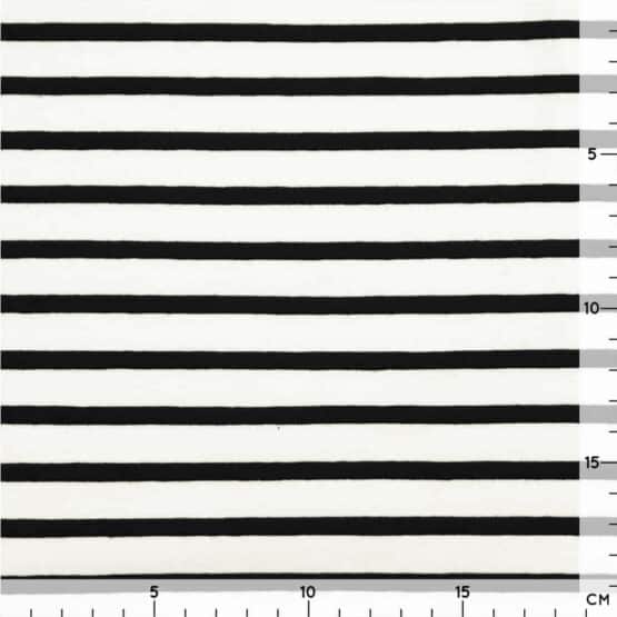 Single Jersey – Cremeweiß/Schwarz – gestreift