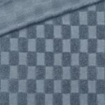 Single Jersey – Jacquard Frottee Check – Grey Blue
