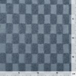 Single Jersey – Jacquard Frottee Check – Grey Blue