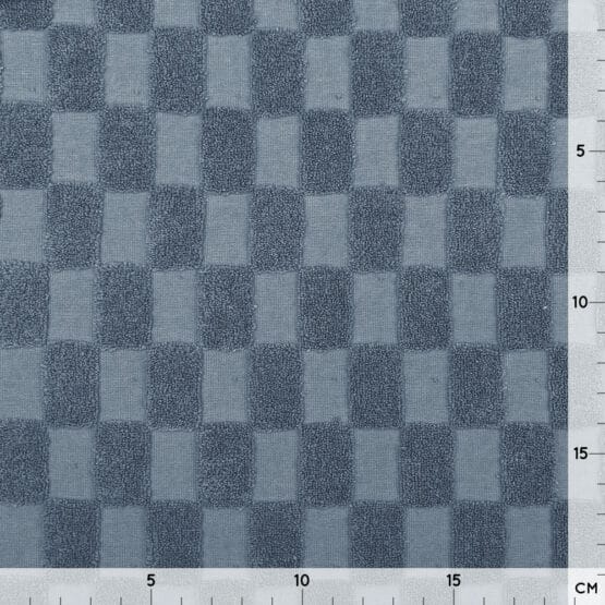 Single Jersey Jacquard Frottee Check Grey Blue2