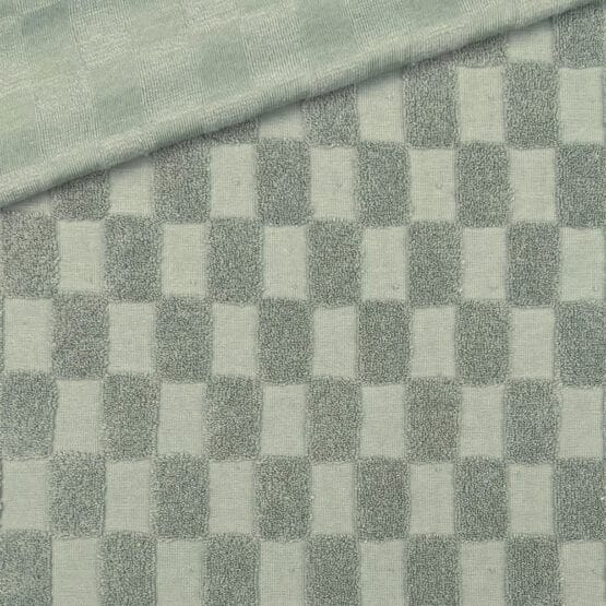 Single Jersey Jacquard Frottee Check Schilf 2