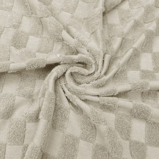 Single Jersey Jacquard Karo Natur