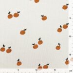 Single Jersey – Orangen – Natur Sprenkel – ORGANIC