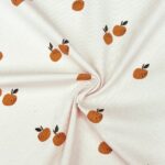 Single Jersey – Orangen – Natur Sprenkel – ORGANIC