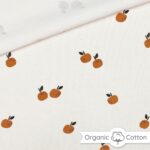 Single Jersey – Orangen – Natur Sprenkel – ORGANIC