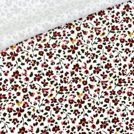 Single Jersey - Sprinkle Flowers - Weiß
