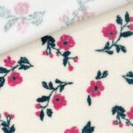 Teddyfleece – kuschelweich – Pink/Salbei Blumen – Cremeweiß