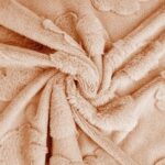 Teddyplüsch – Fleece – Blumen Pastell Soft Blush