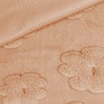 Teddyplüsch – Fleece – Blumen Pastell Soft Blush