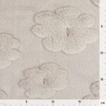 Teddyplüsch – Fleece – Blumen Sand Beige