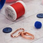 DIY Stoffmix - Karabiner - Knopf - Garn