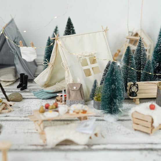 DIY Wichtelwelt - Zelt - Schlafsack - Matratze - Rucksack - Schlüppi