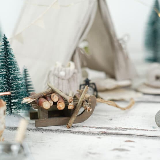 DIY Wichtelwelt - Schlitten - Zelt - Rucksack
