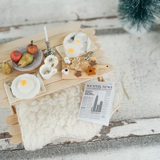 DIY Wichtelwelt - Tisch - Postkarte - Kerzenständer