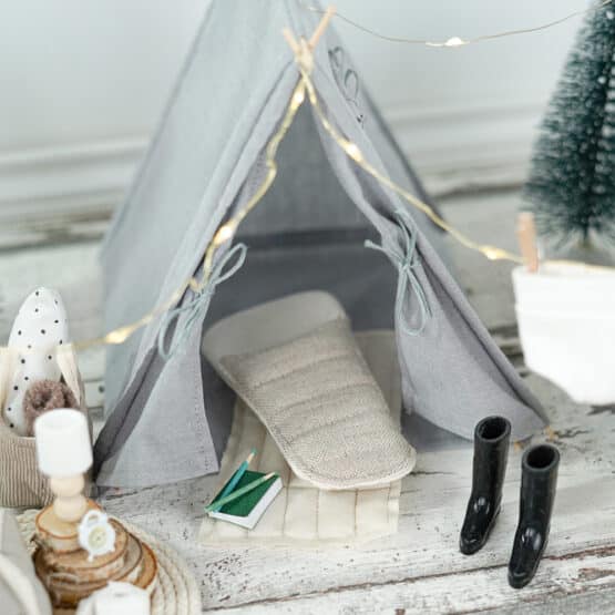 DIY Wichtelwelt - Zelt - Wecker - Stiefel