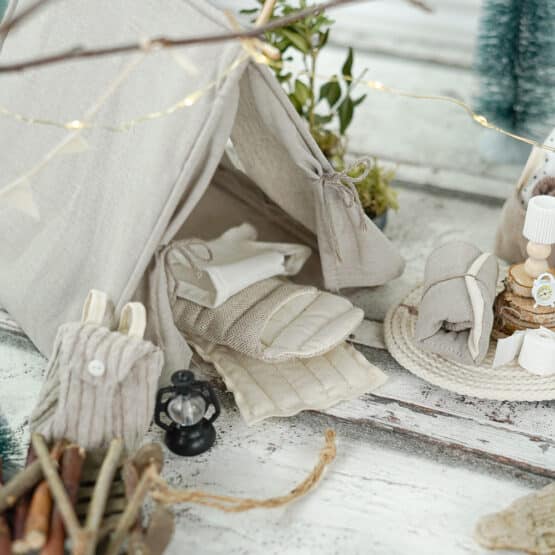 DIY Wichtelwelt - Zelt - Schlafsack - Rucksack - Laterne