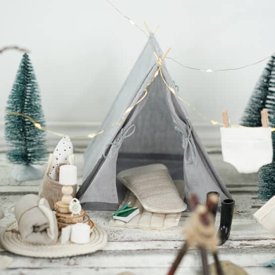 DIY Wichtelwelt - Zelt - Schlafsack - Wecker - Luftmatratze