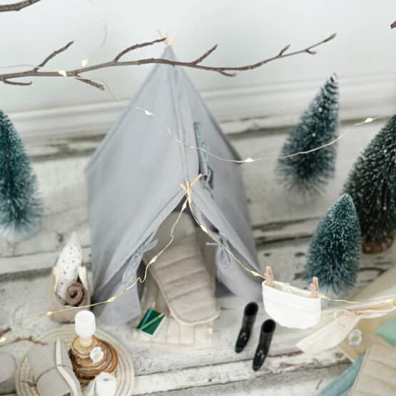 DIY Wichtelwelt - Zelt - Schlafsack - Stiefel - Schlüppi