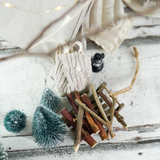 DIY Wichtelwelt - Rucksack - Schlitten