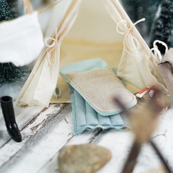 DIY Wichtelwelt - Zelt - Schlafsack - Luftmatratze