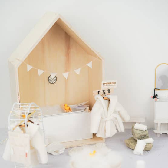 DIY Wichtelwelt - Bademantel - Rankbogen - Utensilo - Kleiderbügel - Haken - Badeenten