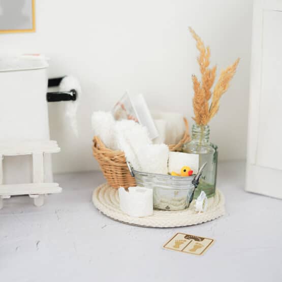 DIY Wichtelwelt - Bastelhölzer - Postkarte - Badeente - Eimer Oval