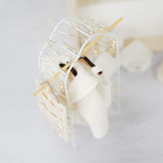 DIY Wichtelwelt - Rankbogen - Kleiderbügel - Bademantel - Utensilo