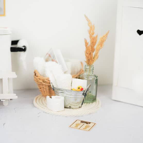 DIY Wichtelwelt - Badeente - Eimer Oval - Postkarte