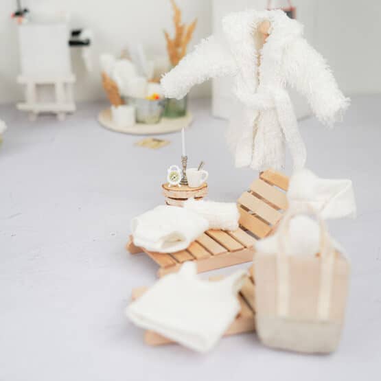 Diy Wichtelwelt 629 Bastelhoelzer Bademantel Schlueppi Hemd Utensilo