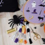 DIY Stoffe Inspiration - Stickset Halloween - Sticktwist - Schere - Garn