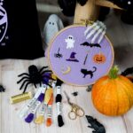 DIY Stoffe Inspiration - Stickset Halloween - Sticktwist - Schere - Garn