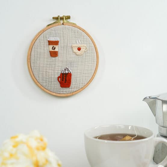 DIY Stoffe Inspiration - Stickset Hot Drinks