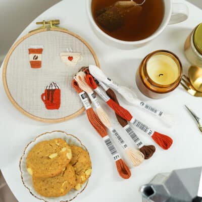 DIY Stoffe Inspiration - Stickset Hot Drinks - Sticktwist