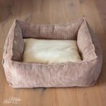 Diy Stoffe Inspiration 578p Hundekoerbchen Tierbett Tierkoerbchen Animal Velvet Breitcord Light Toffee Deko Boucle Cremeweiß