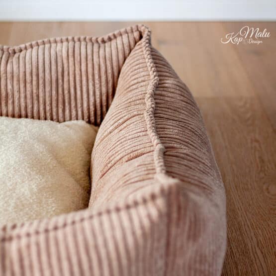 Diy Stoffe Inspiration 578q Hundekoerbchen Tierbett Tierkoerbchen Animal Velvet Breitcord Light Toffee Deko Boucle Cremeweiß