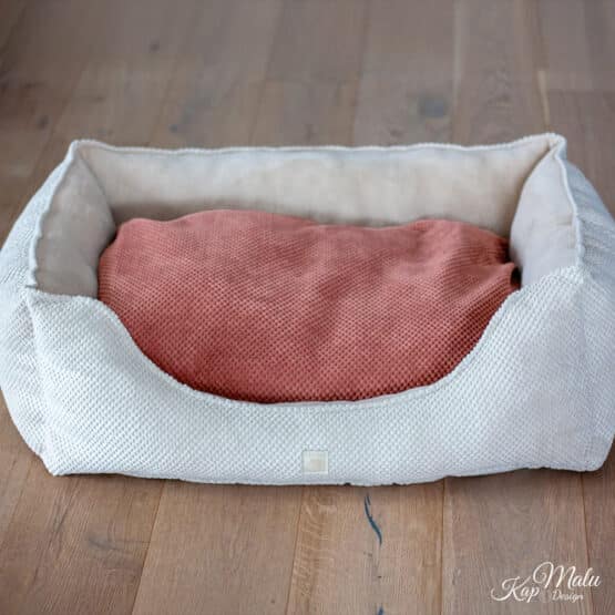 Diy Stoffe Inspiration 578u Hundekoerbchen Tierbett Tierkoerbchen Animal Velvet Strukturiert Soft Blush Natur Teddy Dunkles Natur