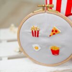 Diy Stoffe Inspiration 579r Stickset Food Minis Popcorn Pizza Pommes Ei