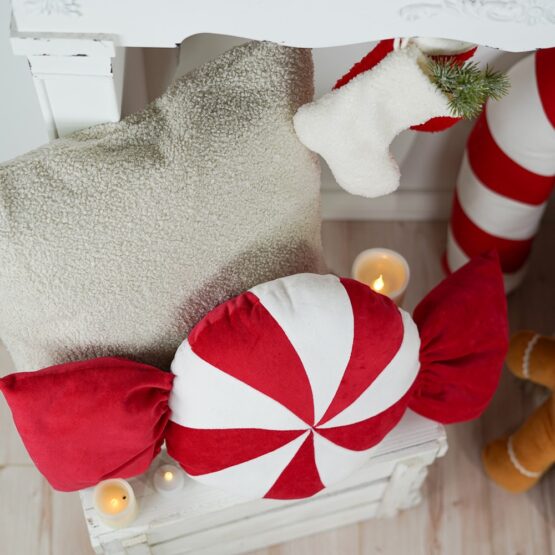 DIY Stoffe Inspiration - Bonbon - Kissen - Nikolausstiefel