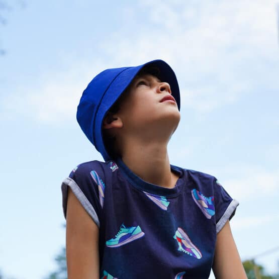DIY Stoffe Outfit - Bucket Hat - Canvas Königsblau