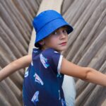 DIY Stoffe Outfit - Bucket Hat - Canvas Königsblau