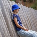 DIY Stoffe Outfit - Bucket Hat - Canvas Königsblau