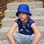 DIY Stoffe Outfit - Bucket Hat - Canvas Königsblau