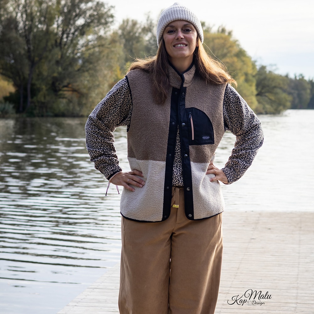 Diy Stoffe Outfit 580c Boucle Schraegband Pauline Leo Weste