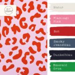 Farbkombi Kunstleder Rot Helles Pink