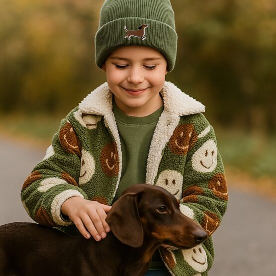 Patch Dackel Beanie Junge Ki