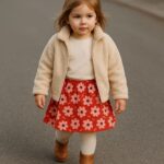 Rock Ribby Musselin Bluetentanz Feuerrot Ki